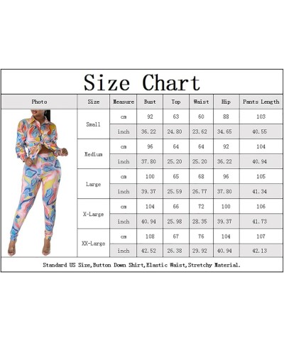 2 Piece Legging Pant Sets for Women Floral Print Long Sleeve Tracksuits Outfits Blue Pink-e $23.09 Activewear