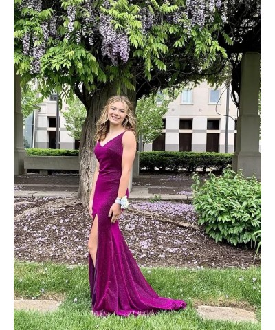 Women's Prom Dress Long High Slit Mermaid Formal Evening Gown for Wedding Turquoise $33.47 Dresses