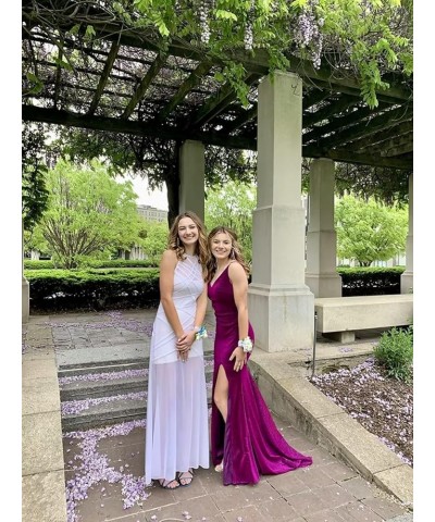 Women's Prom Dress Long High Slit Mermaid Formal Evening Gown for Wedding Turquoise $33.47 Dresses