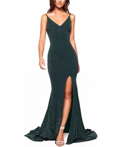 Women's Prom Dress Long High Slit Mermaid Formal Evening Gown for Wedding Turquoise $33.47 Dresses