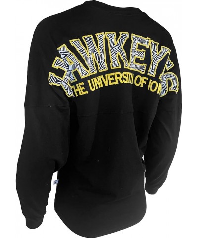 All NCAA Women's Spirit Wear Jersey T-Shirts Hawkeyes University Iowa - Black $26.99 T-Shirts