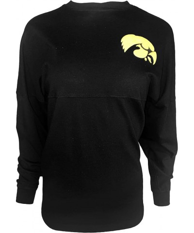 All NCAA Women's Spirit Wear Jersey T-Shirts Hawkeyes University Iowa - Black $26.99 T-Shirts