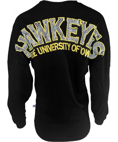 All NCAA Women's Spirit Wear Jersey T-Shirts Hawkeyes University Iowa - Black $26.99 T-Shirts