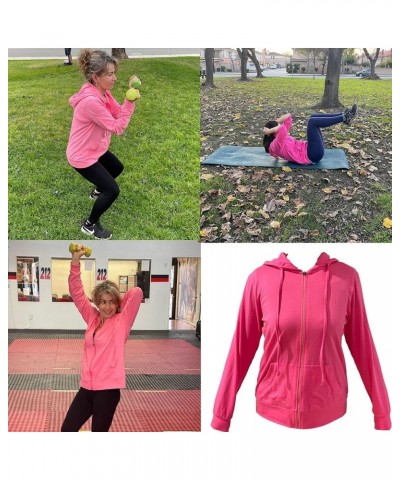 Women's Active Casual Thin Cotton Zip Up Hoodie Jacket Mustard $11.10 Hoodies & Sweatshirts