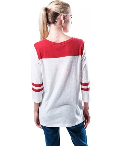 NFL Women's Super Soft Raglan Vintage Baseball T-Shirt San Francisco 49ers White $19.35 T-Shirts