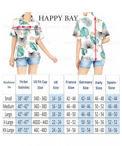 Women's Button Down Blouses Colorful Blouses Vacation Party Short Sleeve Relaxed Holidays Bohemian Summer for Women Beach Isl...