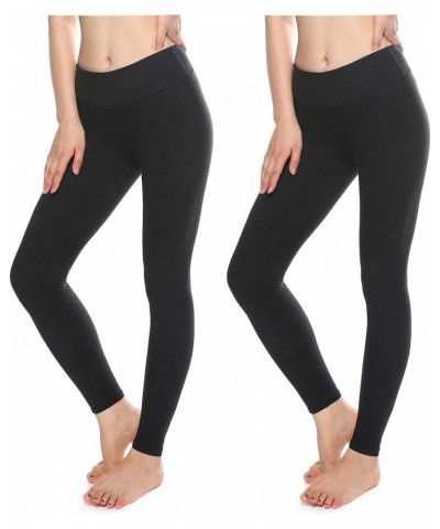 Buttery Soft Leggings for Women - High Waisted Leggings Pants with Pockets - Reg & Plus Size Black+navy $20.29 Leggings