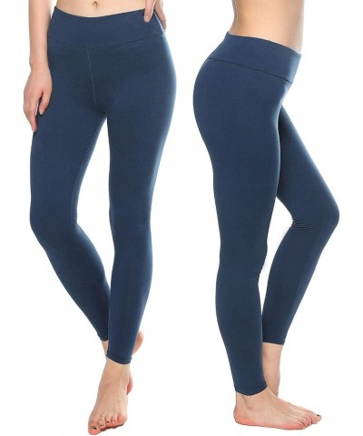 Buttery Soft Leggings for Women - High Waisted Leggings Pants with Pockets - Reg & Plus Size Black+navy $20.29 Leggings