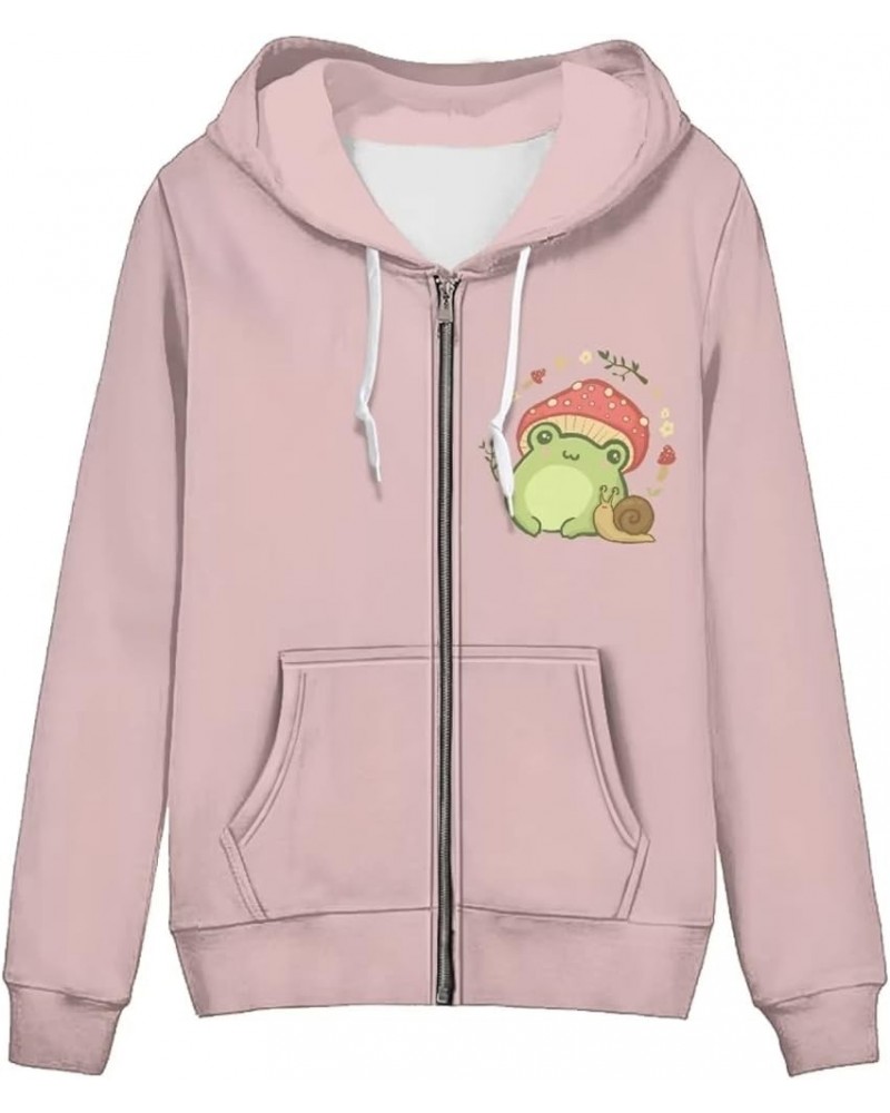 Women's Hoodies & Sweatshirts Zip Up Jacket Casual Fall Tops XS-5XL Frog Mushroom $19.88 Hoodies & Sweatshirts