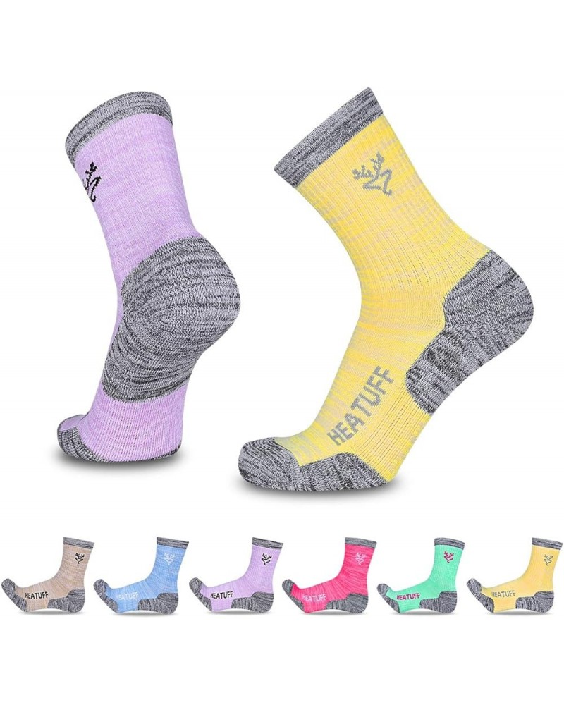 Womens 6 Pack Hiking Crew Socks Performance Athletic Cushion Outdoor Trekking Sock Shoe Size: 6-10 Multicolour 2(6 Pairs) $14...