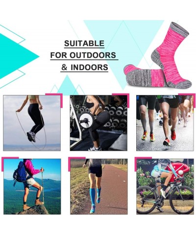 Womens 6 Pack Hiking Crew Socks Performance Athletic Cushion Outdoor Trekking Sock Shoe Size: 6-10 Multicolour 2(6 Pairs) $14...