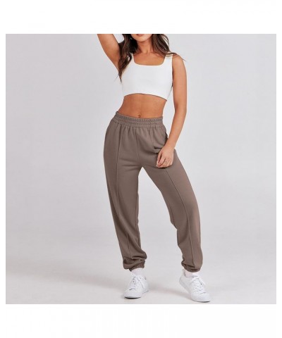 Womens Joggers Sweatpants with Pockets High Waisted Athletic Jogger Pants Baggy Lightweight Comfy Lounge Trousers L007-coffee...