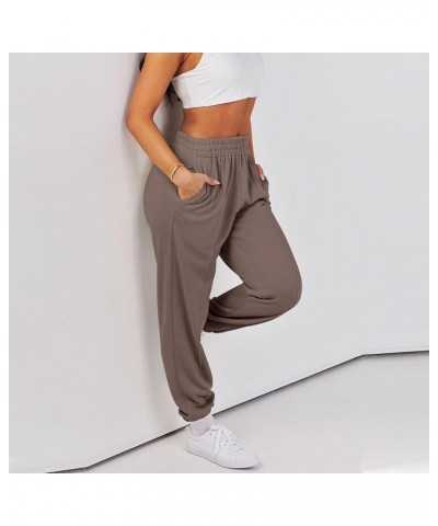 Womens Joggers Sweatpants with Pockets High Waisted Athletic Jogger Pants Baggy Lightweight Comfy Lounge Trousers L007-coffee...