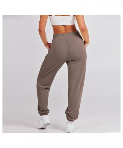 Womens Joggers Sweatpants with Pockets High Waisted Athletic Jogger Pants Baggy Lightweight Comfy Lounge Trousers L007-coffee...