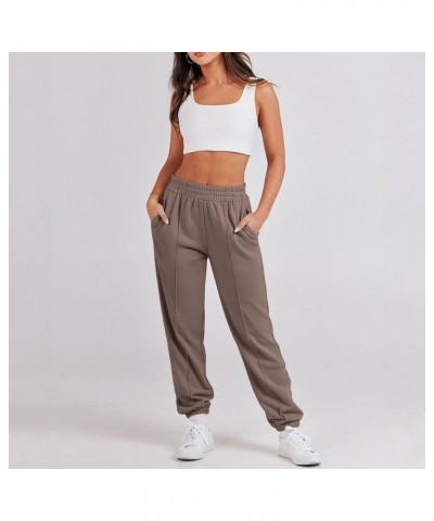 Womens Joggers Sweatpants with Pockets High Waisted Athletic Jogger Pants Baggy Lightweight Comfy Lounge Trousers L007-coffee...