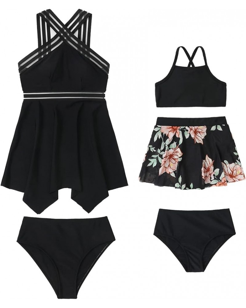 Family Matching Swimsuit Summer Beach Push Up Bikini Set Hawaii Holiday Monokini Swimwear Women D-black $14.83 Swimsuits