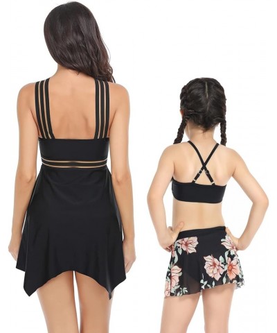 Family Matching Swimsuit Summer Beach Push Up Bikini Set Hawaii Holiday Monokini Swimwear Women D-black $14.83 Swimsuits