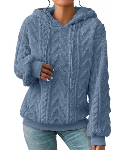 Oversized Sweatshirts for Women Womens Sherpa Hoodie Fluffy Fuzzy Warm Pullover Tops Casual Loose Hooded Sweatshirt Blue $16....