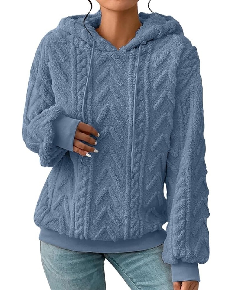 Oversized Sweatshirts for Women Womens Sherpa Hoodie Fluffy Fuzzy Warm Pullover Tops Casual Loose Hooded Sweatshirt Blue $16....