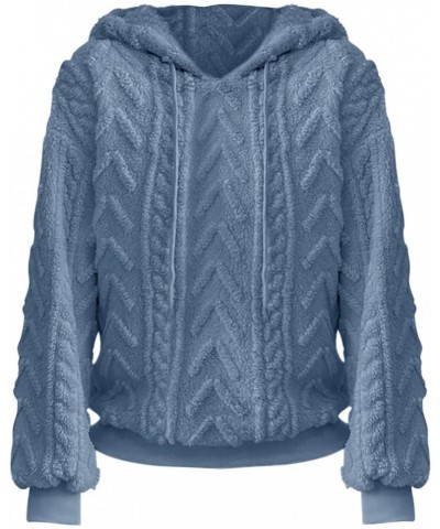 Oversized Sweatshirts for Women Womens Sherpa Hoodie Fluffy Fuzzy Warm Pullover Tops Casual Loose Hooded Sweatshirt Blue $16....