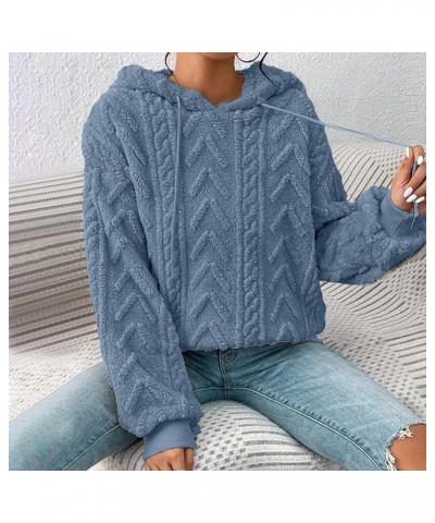 Oversized Sweatshirts for Women Womens Sherpa Hoodie Fluffy Fuzzy Warm Pullover Tops Casual Loose Hooded Sweatshirt Blue $16....