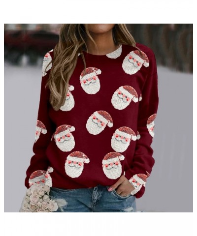 Women Leopard Xmas Tree Print Long Sleeve Raglan Christmas Sweatshirts Crew Neck Raglan Pullover Tops Tee Shirt 9999-zdfd9007...