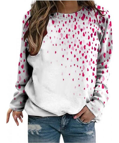 Women Love Heart Leopard Sweatshirt Valentines Day Long Sleeve Shirts Graphic Pullover Tops Girls Teacher Gifts Clothes 2023 ...