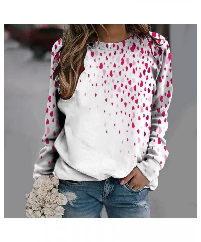 Women Love Heart Leopard Sweatshirt Valentines Day Long Sleeve Shirts Graphic Pullover Tops Girls Teacher Gifts Clothes 2023 ...