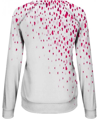 Women Love Heart Leopard Sweatshirt Valentines Day Long Sleeve Shirts Graphic Pullover Tops Girls Teacher Gifts Clothes 2023 ...