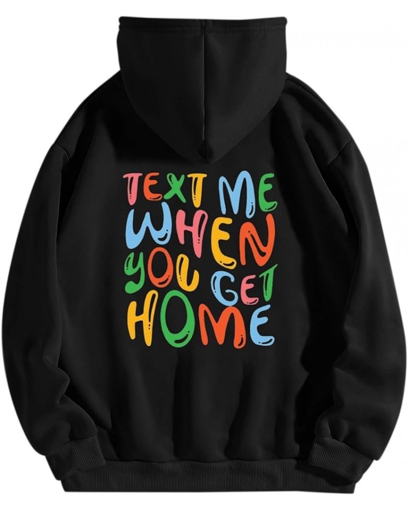 Letter Beach Hoodies for Women Loose Hoodies Pullover Sweatshirts Sweaters Soft Cute Sweatshirts for Teen Girls Tops Black $1...