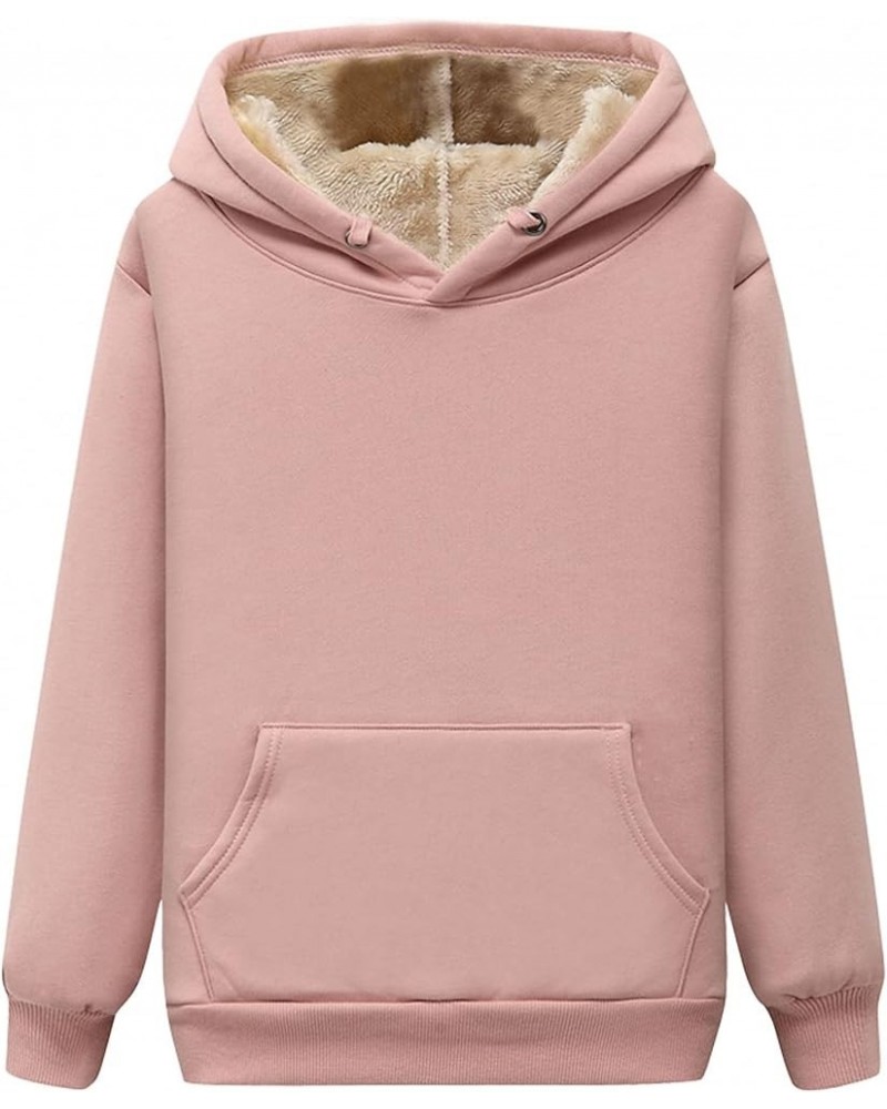 Women's Warm Winter Fleece Sherpa Lined Hoodie Pullover Hooded Sweatshirt Light Purple $22.67 Hoodies & Sweatshirts