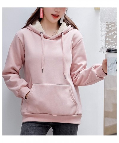 Women's Warm Winter Fleece Sherpa Lined Hoodie Pullover Hooded Sweatshirt Light Purple $22.67 Hoodies & Sweatshirts