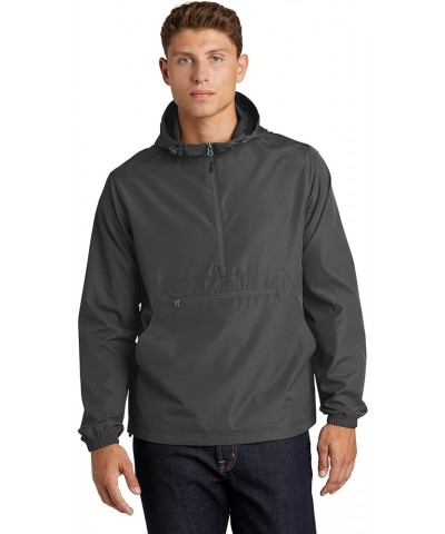 Phi Delta Theta Windbreaker - Anorak Pullover Jacket - Quarter Zip Graphite Grey $30.78 Jackets