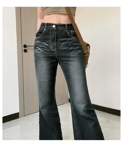 Women Low Waist Ripped Jeans Y2K Wide Leg Baggy Cargo Jeans Vintage Printed Grunge Denim Pants Trendy Streetwear Ym-black $19...