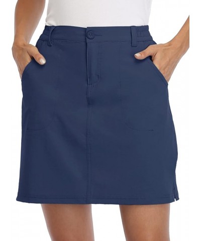 Women's Skorts Golf Casual Skort Skirts UPF 50+ Quick Dry Zip Pockets Outdoor Hiking Navy Blue $17.09 Skirts