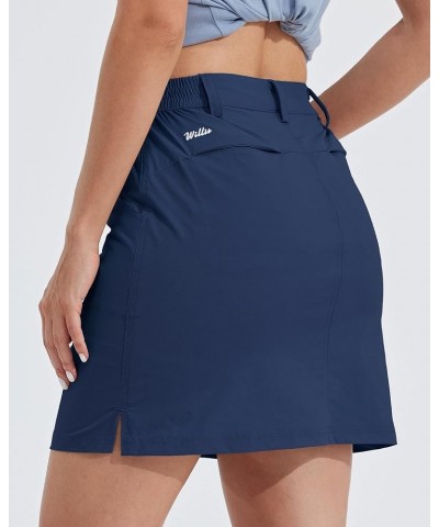 Women's Skorts Golf Casual Skort Skirts UPF 50+ Quick Dry Zip Pockets Outdoor Hiking Navy Blue $17.09 Skirts