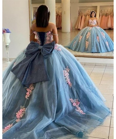 Off Shoulder Quinceanera Dresses Ball Gown Puffy Tulle Sweet 16 Dresses Long Sparkly Lace Prom Dress Y89 Lavender $62.79 Dresses