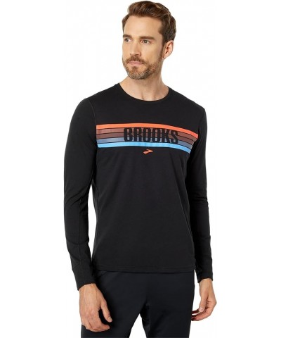 Distance Graphic Long Sleeve Black/Relay Stripe $20.75 Activewear