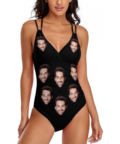Custom One Piece Bathing Suits with Face Personalized Swimsuits with Picture of Men Photo for Women -9 Style 09-women One Pie...