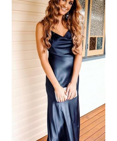 Spaghetti Straps Satin Wedding Dresses V Neck Bridesmaid Dresses Mermaid Prom Dresses for Women Wine Red $34.50 Dresses