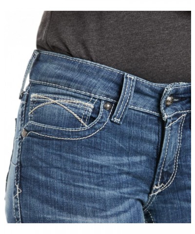 womens R.e.a.l. Mid Rise Stretch Icon Stackable Straight Leg Jean, Ocean, 26 Long $35.18 Jeans