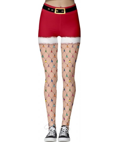 Christmas Leggings for Women Cute 3D Printed High Wasit Holiday Tights Slim Fit Stretchy Pants Fy-026 $11.72 Leggings
