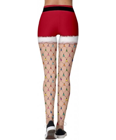 Christmas Leggings for Women Cute 3D Printed High Wasit Holiday Tights Slim Fit Stretchy Pants Fy-026 $11.72 Leggings