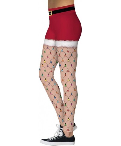 Christmas Leggings for Women Cute 3D Printed High Wasit Holiday Tights Slim Fit Stretchy Pants Fy-026 $11.72 Leggings