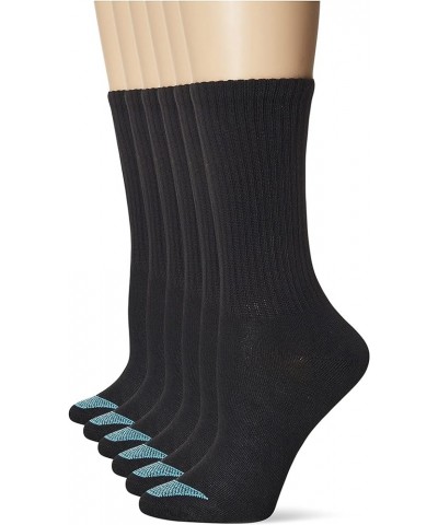 Ultimate 6-Pack Women's Lightweight Breathable Wicking Cool Comfort Crew Socks Black $11.50 Socks