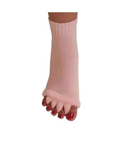 Happy Feet Toe Separator Socks - Comfortable Alignment Socks – Washable Massage Socks – Prevent Foot Cramp and hammertoes (Li...