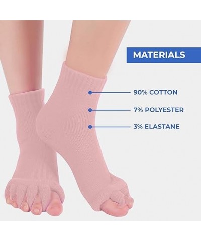 Happy Feet Toe Separator Socks - Comfortable Alignment Socks – Washable Massage Socks – Prevent Foot Cramp and hammertoes (Li...