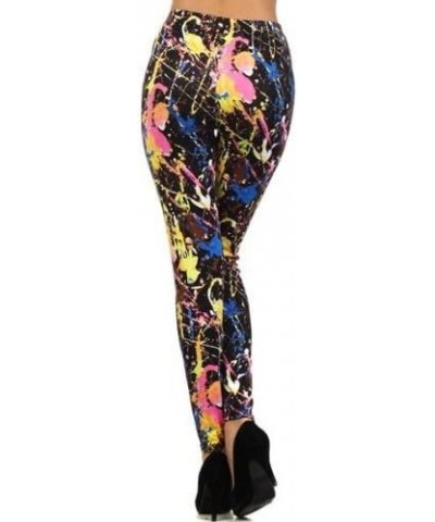 Women's Printed Leggings 827PT Paint Splatter $11.19 Leggings