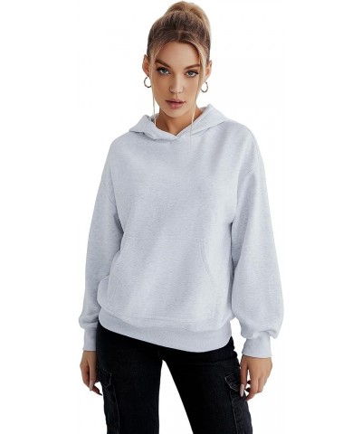 Womens Hoodies for Women, Casual Pullover Hooded Sweatshirts Long Sleeve Tunic Top with Kangaroo Pocket Grey $13.80 Hoodies &...