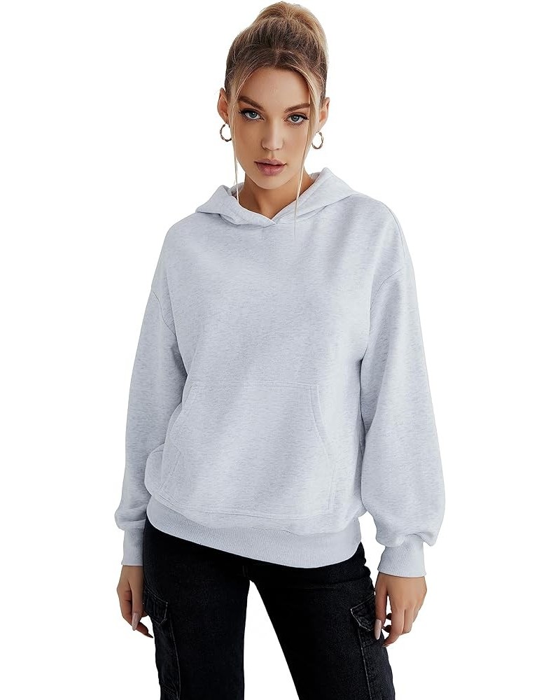 Womens Hoodies for Women, Casual Pullover Hooded Sweatshirts Long Sleeve Tunic Top with Kangaroo Pocket Grey $13.80 Hoodies &...